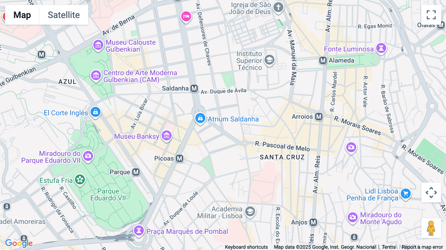Click for interative map of 4, Avenida Defensores de Chaves, Lisbon