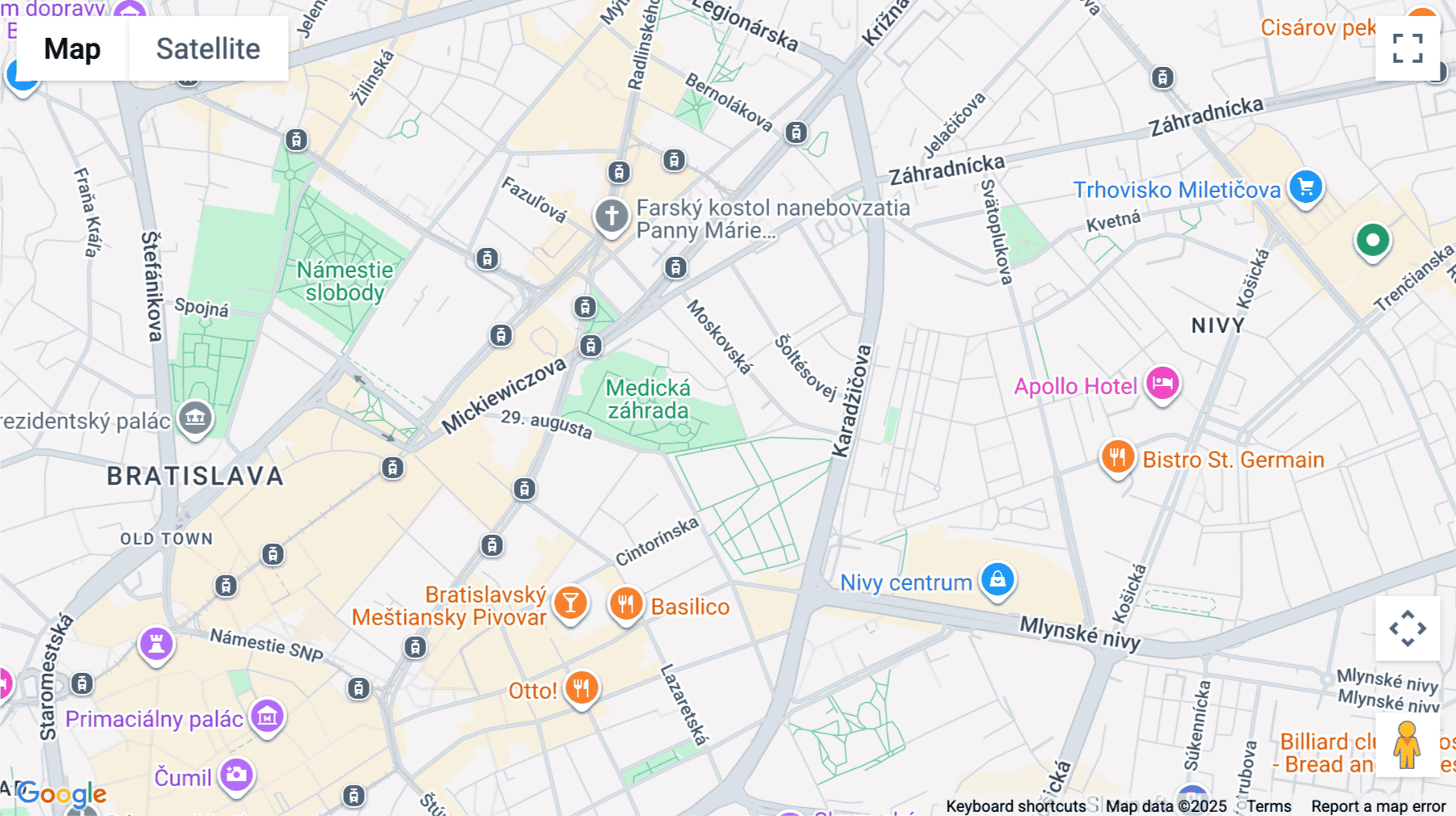 Click for interative map of 6A, Sasinkova, 6, Bratislava