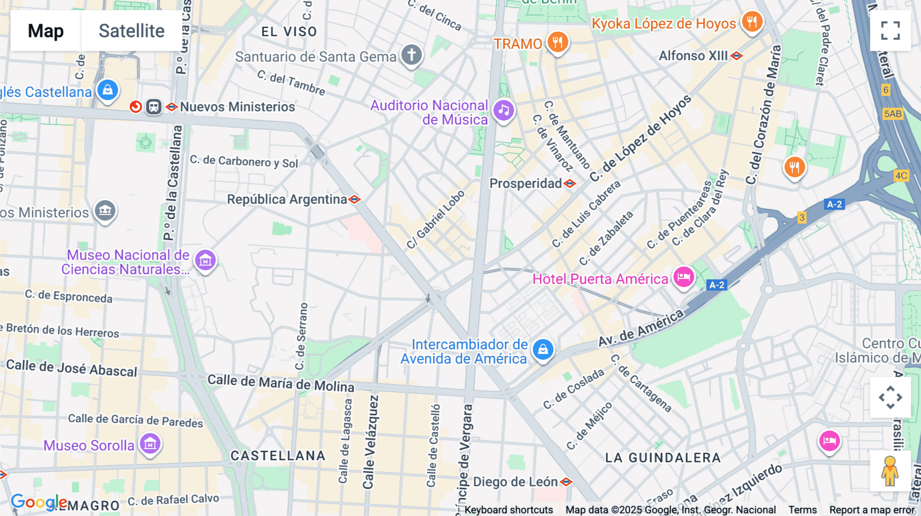 Click for interative map of 3, Calle del Duque de Sevilla, Chamartín, Madrid