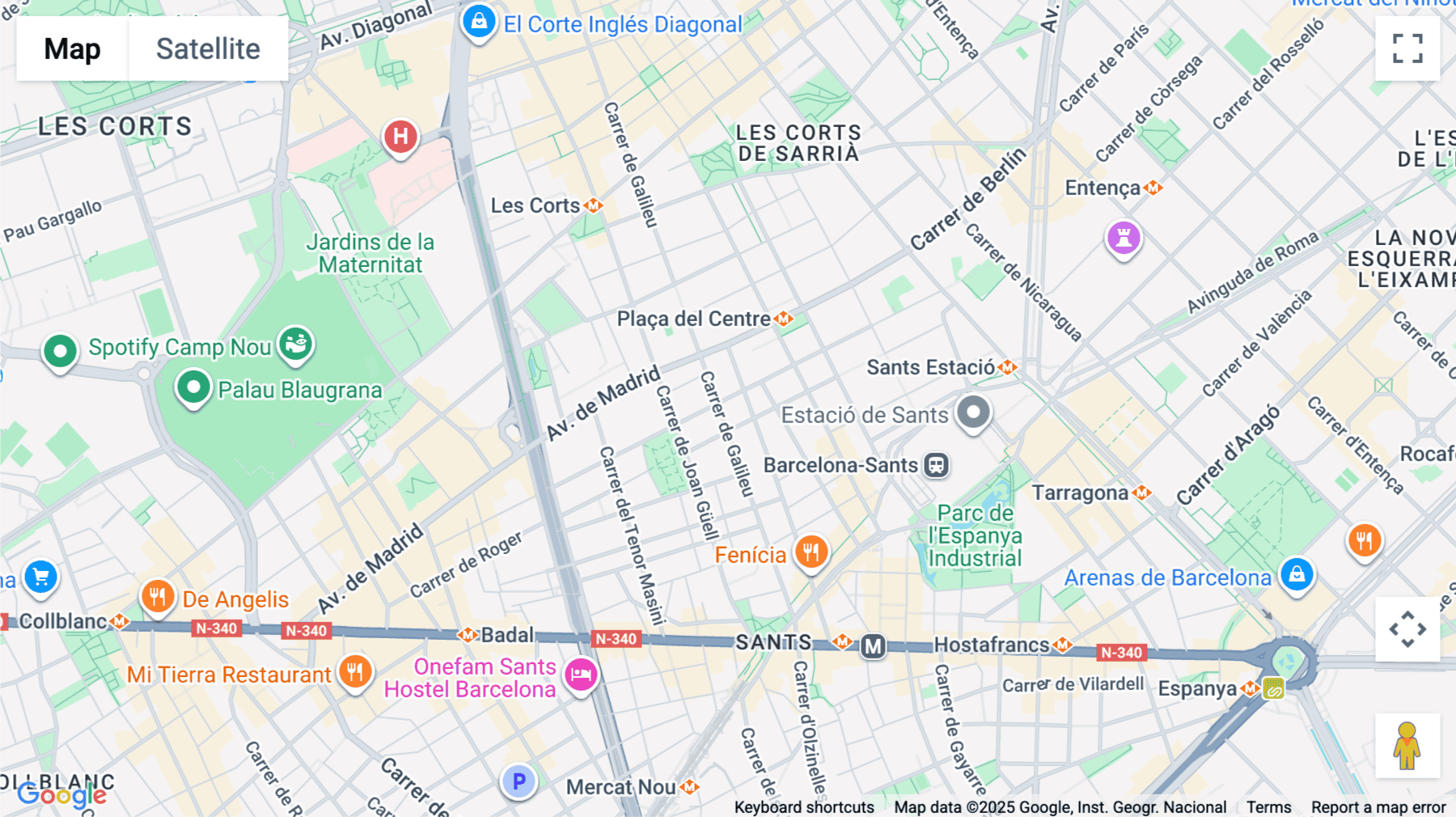 Click for interative map of 142, Carrer de Galileu, Sants-Montjuïc, Barcelona