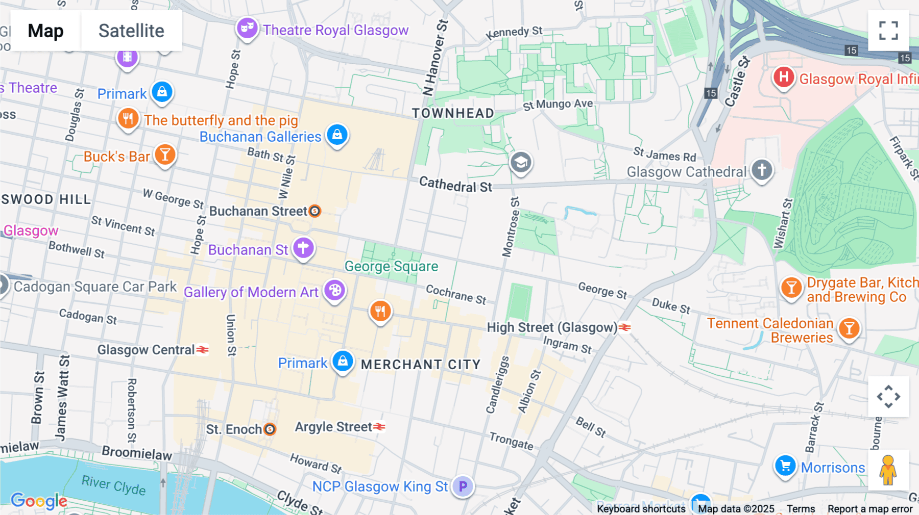Click for interative map of 22 Montrose Street, Glasgow, G1 1RE, Glasgow
