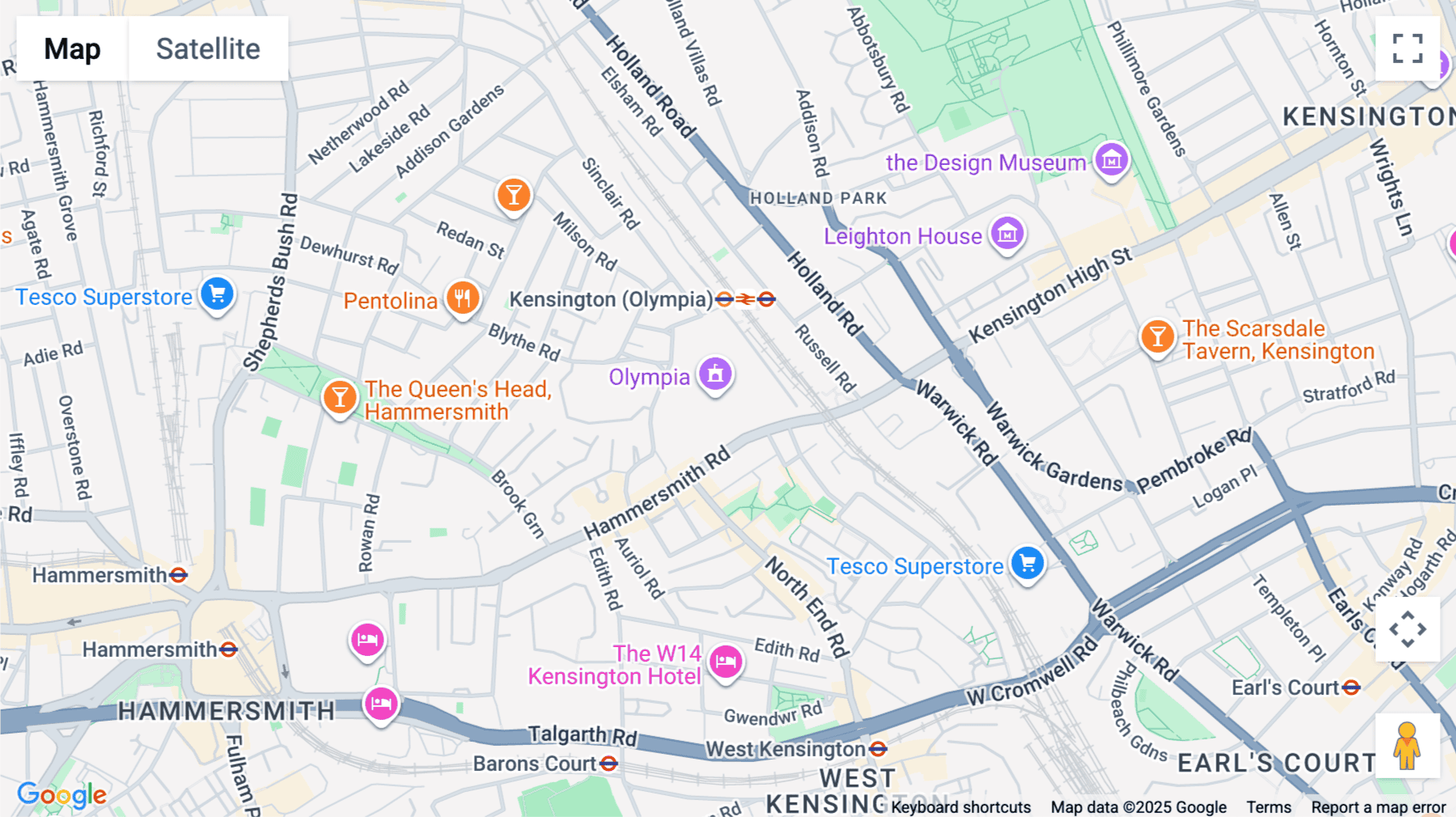 Click for interative map of Floor 5, One Olympia, Hammersmith Road, London