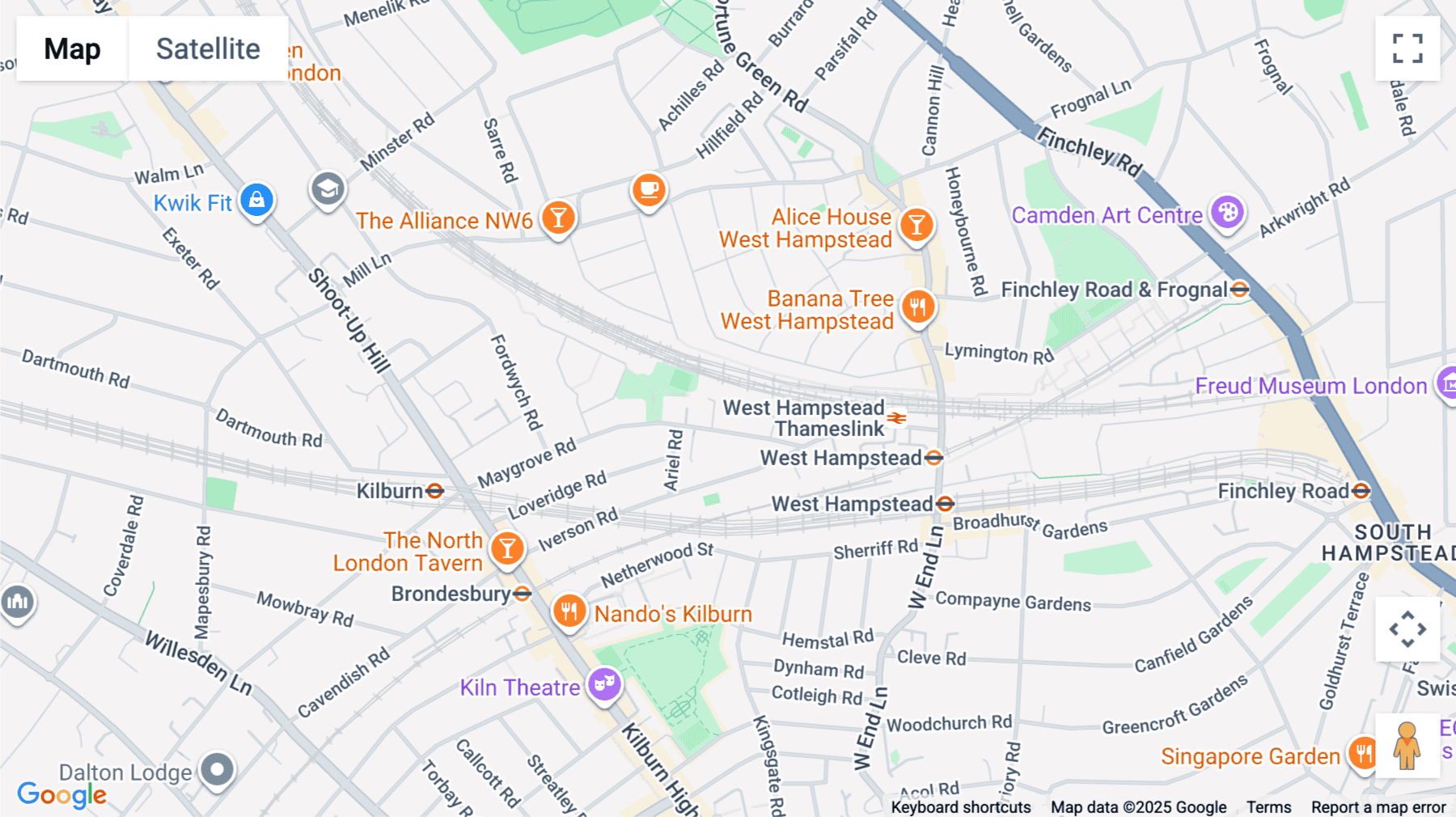 Click for interative map of 6 Liddell Place, West Hampstead, London