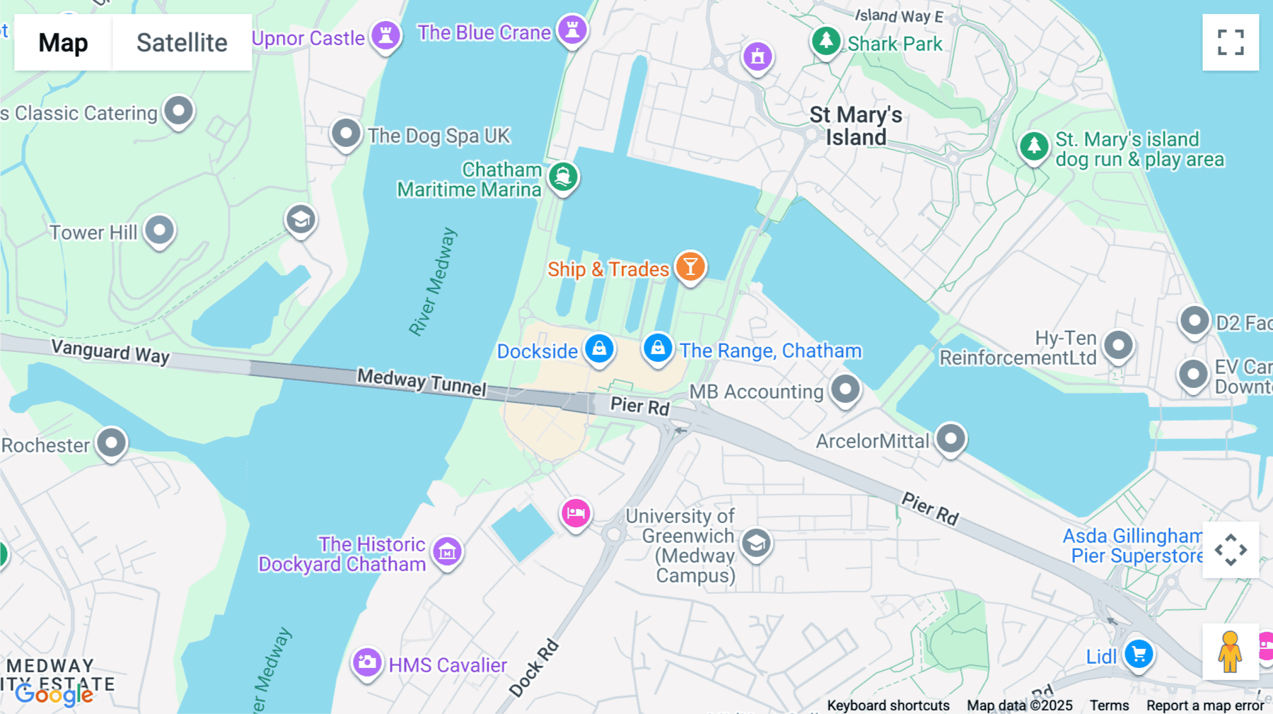 Click for interative map of Dockside Outlet Shopping Centre, Maritime Way, Kent, Units 64 A, B & C, Chatham