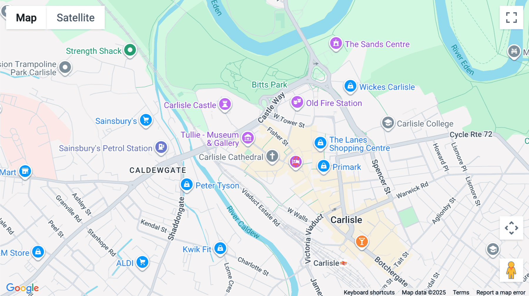 Click for interative map of Castle Street, Carlisle, Cumbria, Stocklund House, Carlisle