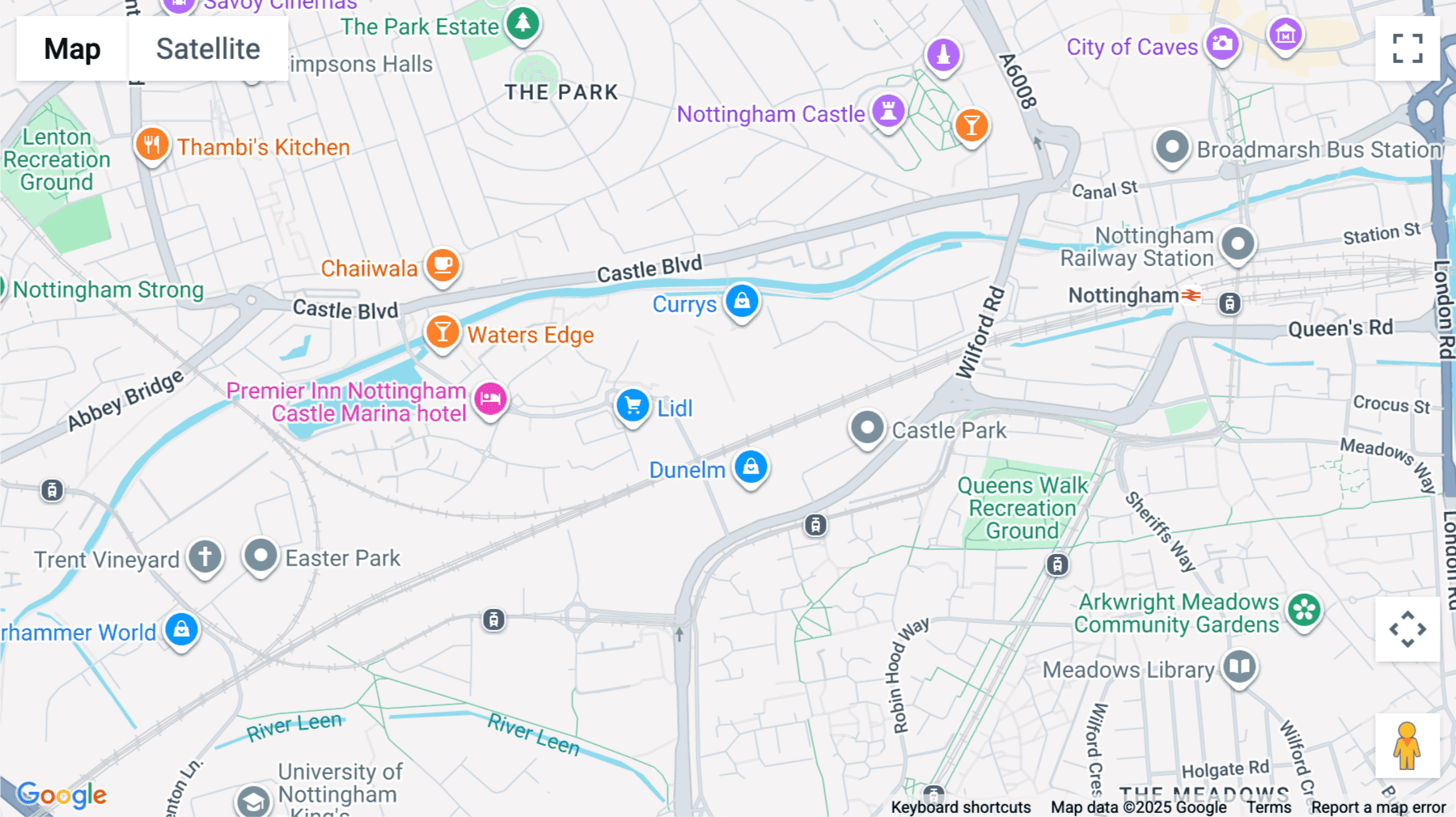 Click for interative map of Castle Bridge Road, Castle Marina Park, Nottingham
