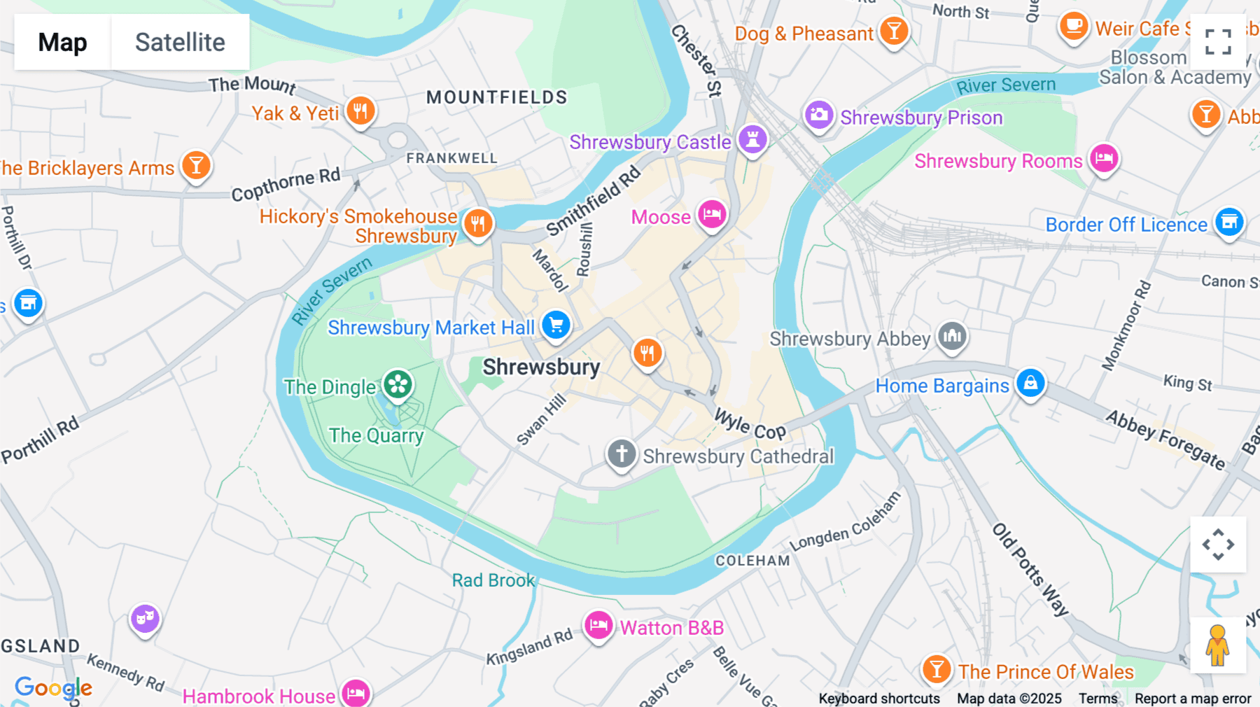 Click for interative map of Princess House, The Square, 3rd Floor, Shrewsbury