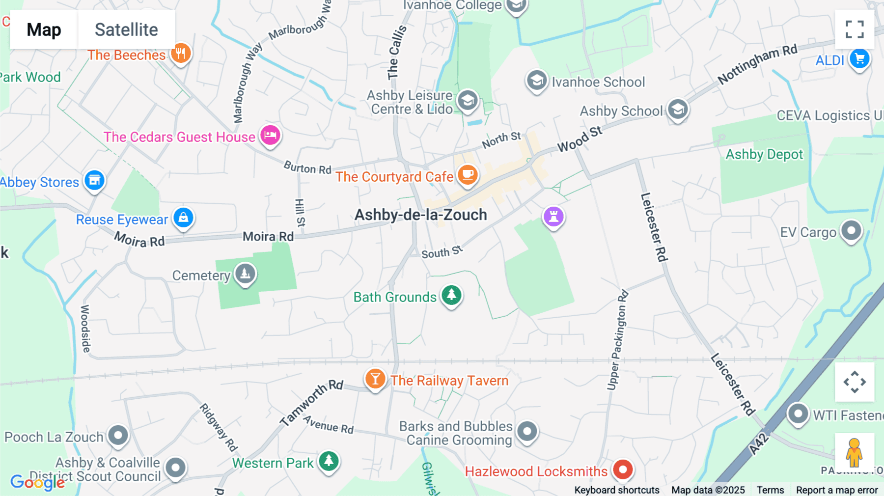 Click for interative map of The Old Police Station, South Street, Ashby-de-la-Zouch