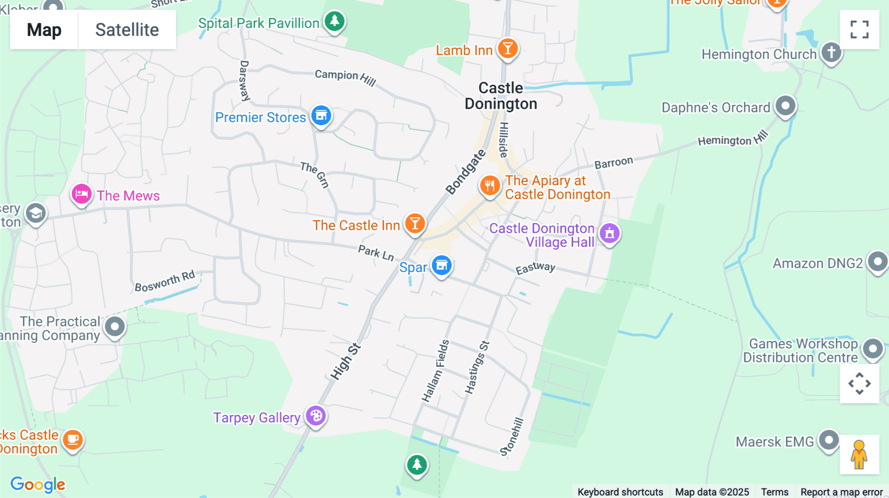 Click for interative map of The Old Vicarage, Market Street, Castle Donington
