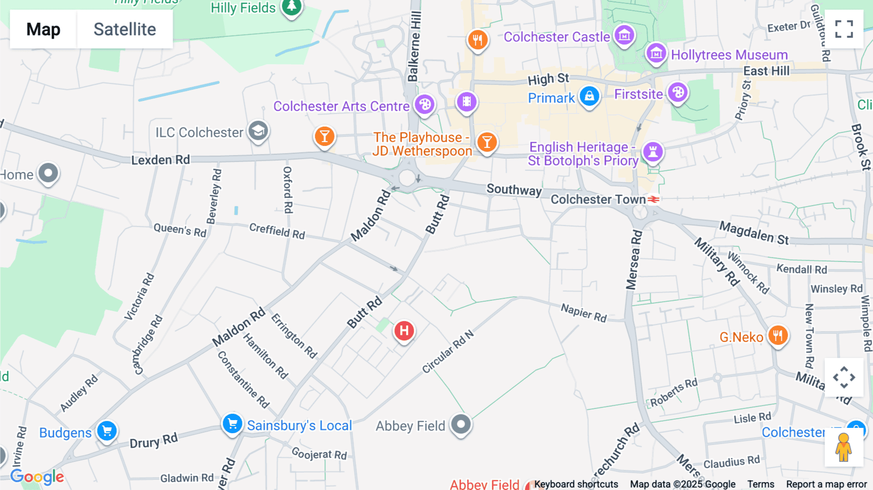 Click for interative map of Wellington House, 90-92 Butt Rd, 2nd, 4th and 5th floors, Colchester