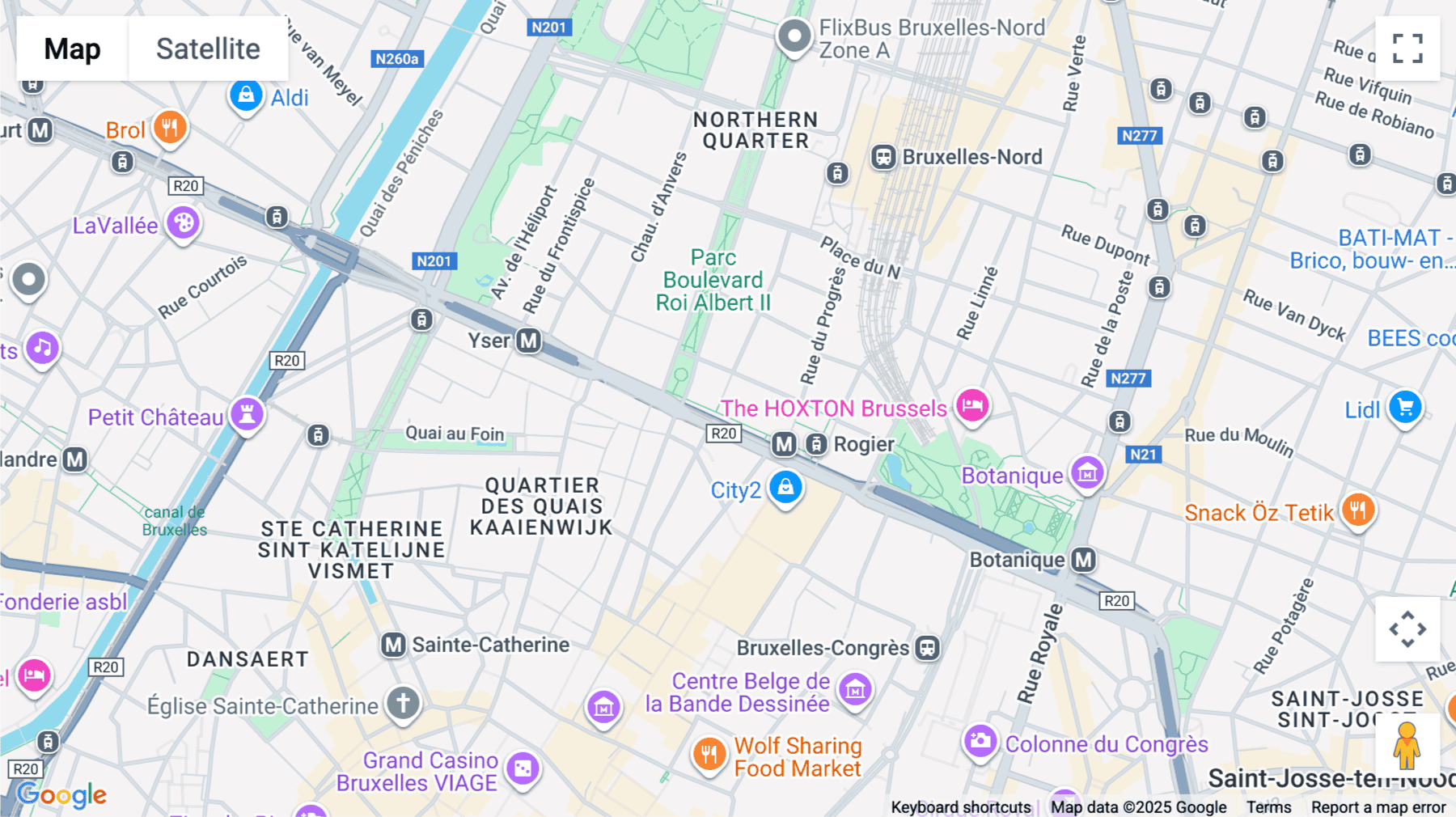 Click for interative map of Avenue du Boulevard 21, 1st Floor, Brussels