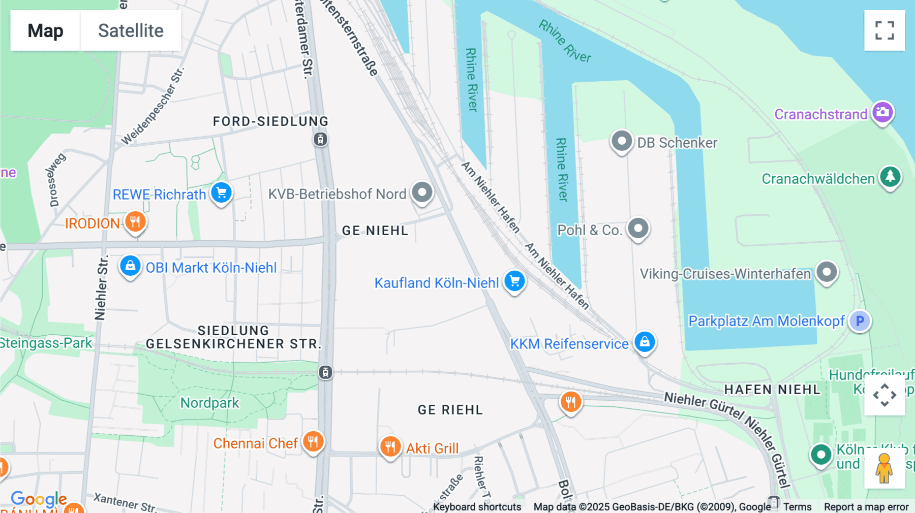 Click for interative map of Robert-Bosch-Straße 43, Cologne