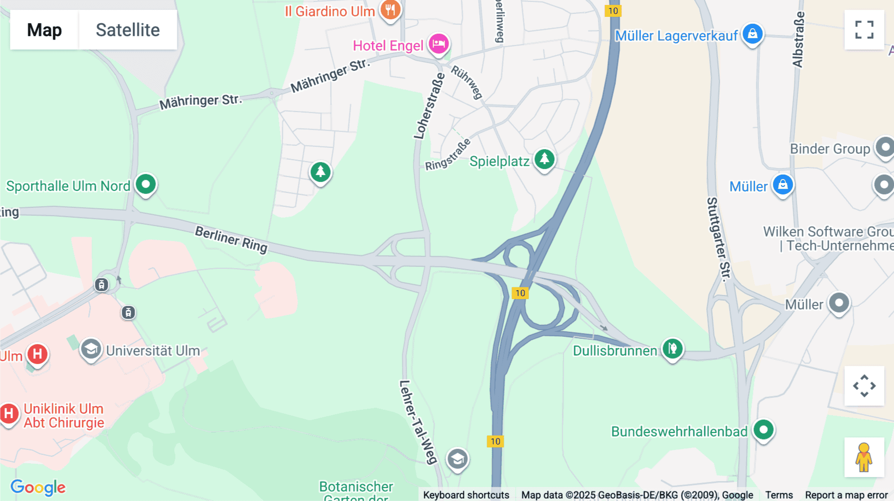 Click for interative map of Lise-Meitner-Straße 13, Ulm