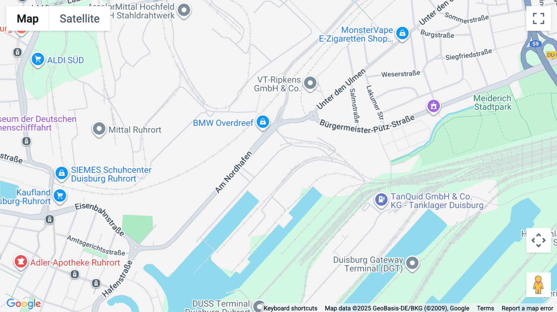 Click for interative map of Im Freihafen 9, Duisburg