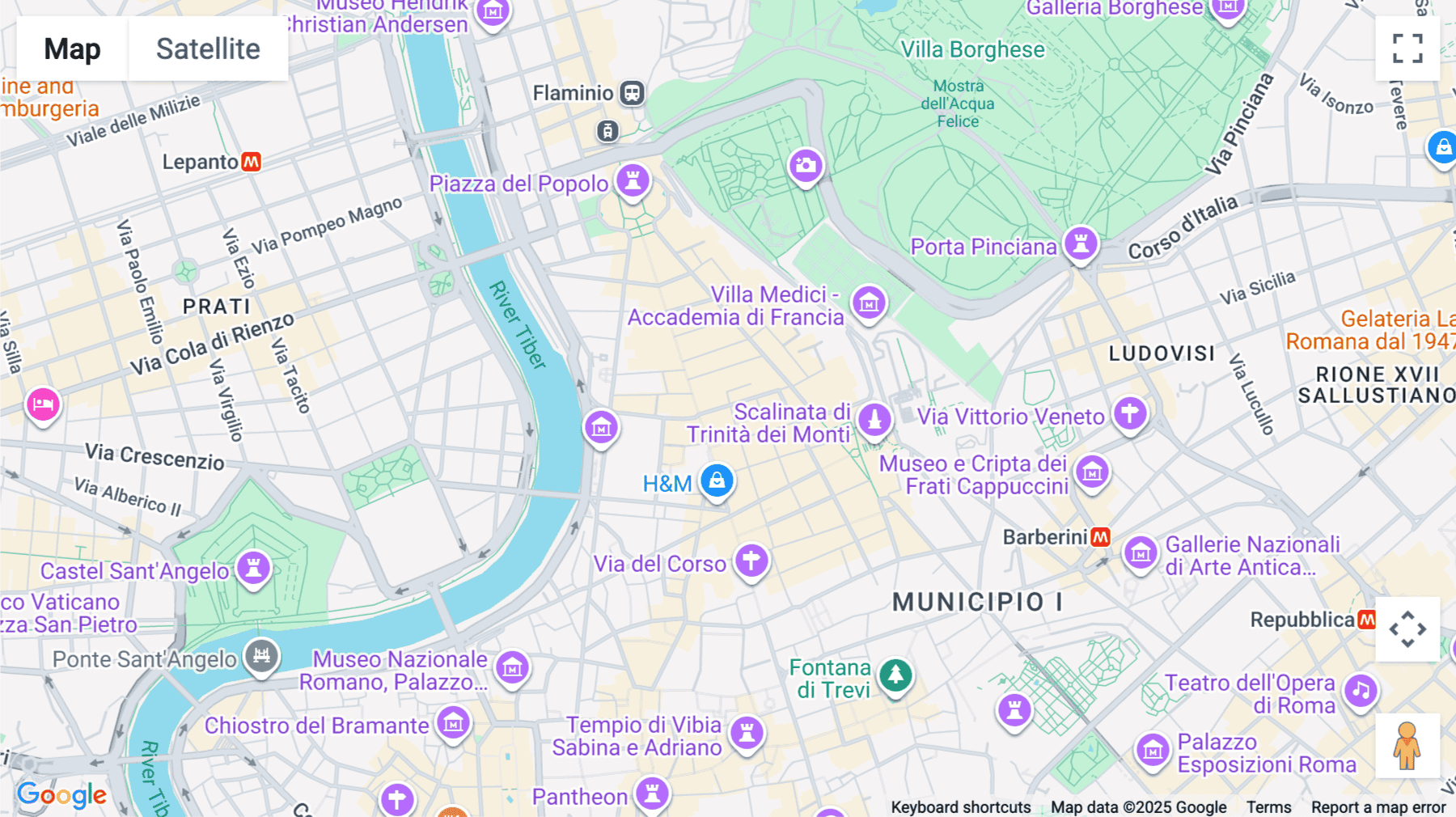 Click for interative map of Via Dei Pontefici 3, Rome