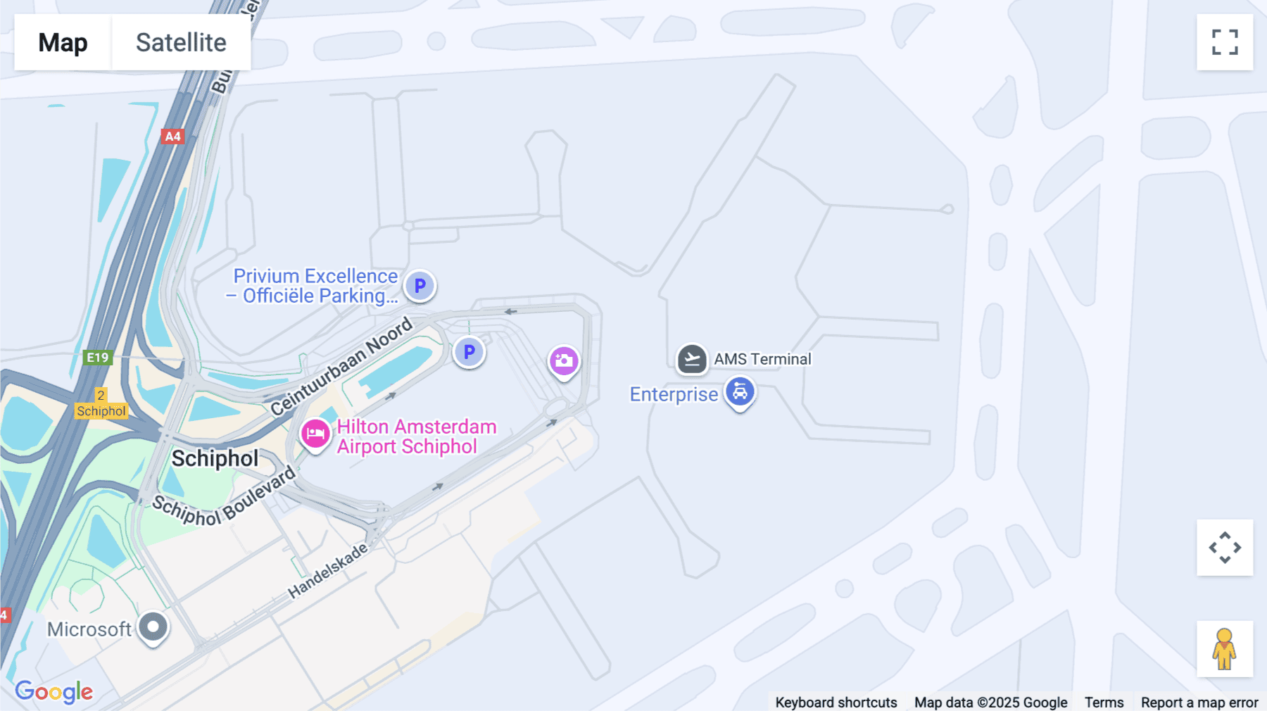 Click for interative map of Terminal 1, Amsterdam Airport Schiphol, Evert van de Beekstraat 202, Schiphol