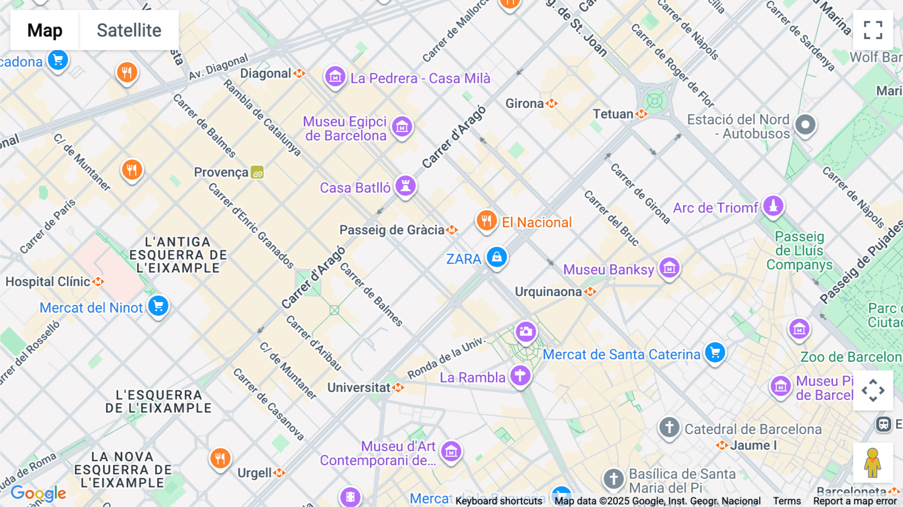 Click for interative map of 19, Passeig de Gràcia, Barcelona