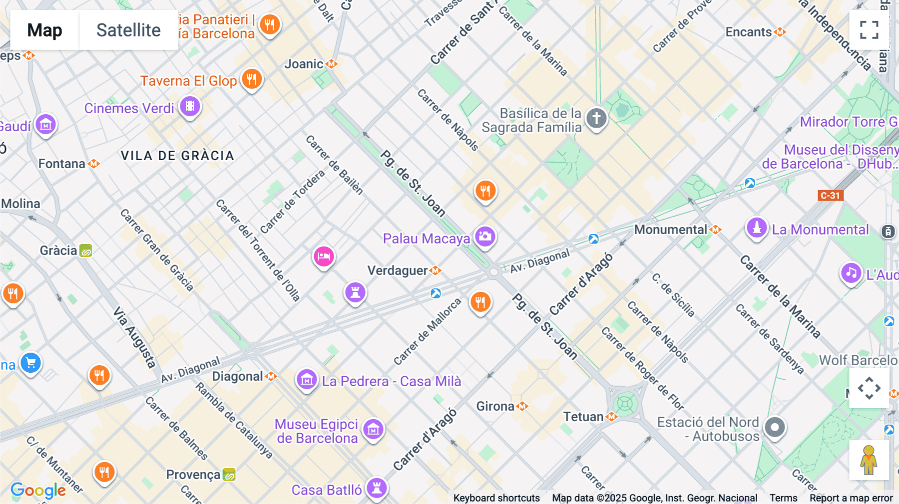 Click for interative map of 339, Carrer de Provença, Barcelona