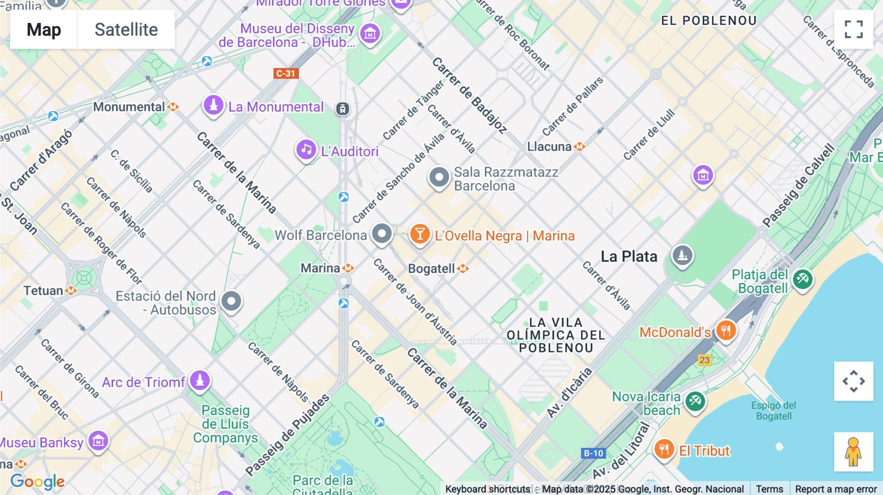 Click for interative map of 108, Carrer de Pallars, Barcelona