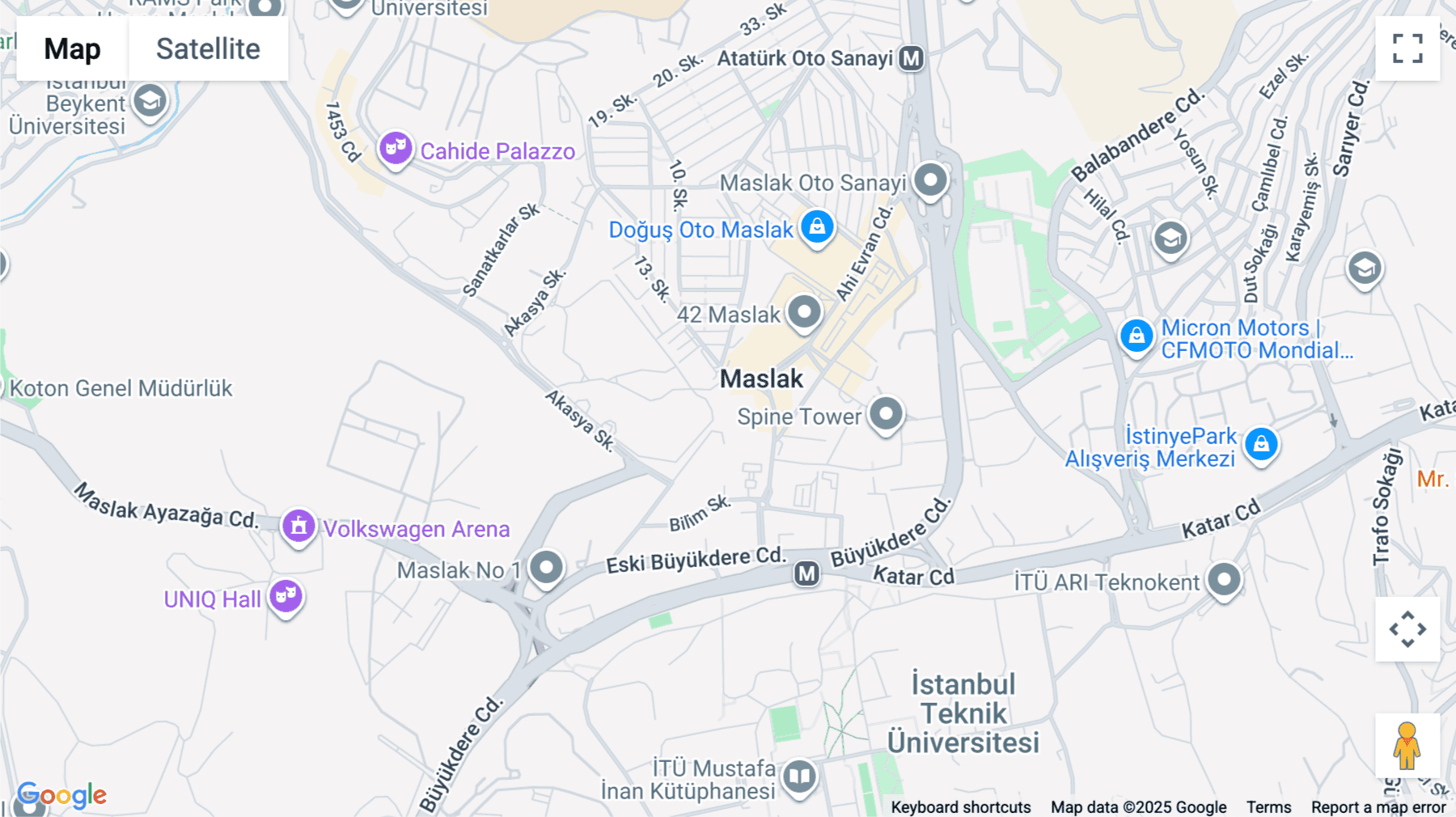 Click for interative map of Ahi Evran Caddesi No: 11 Olive Plaza, Maslak, Sarıyer, Istanbul