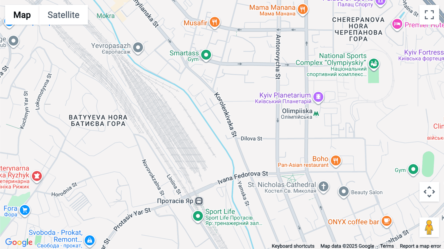 Click for interative map of Capital Towers, 22 Korolenkivska Street, Kiev
