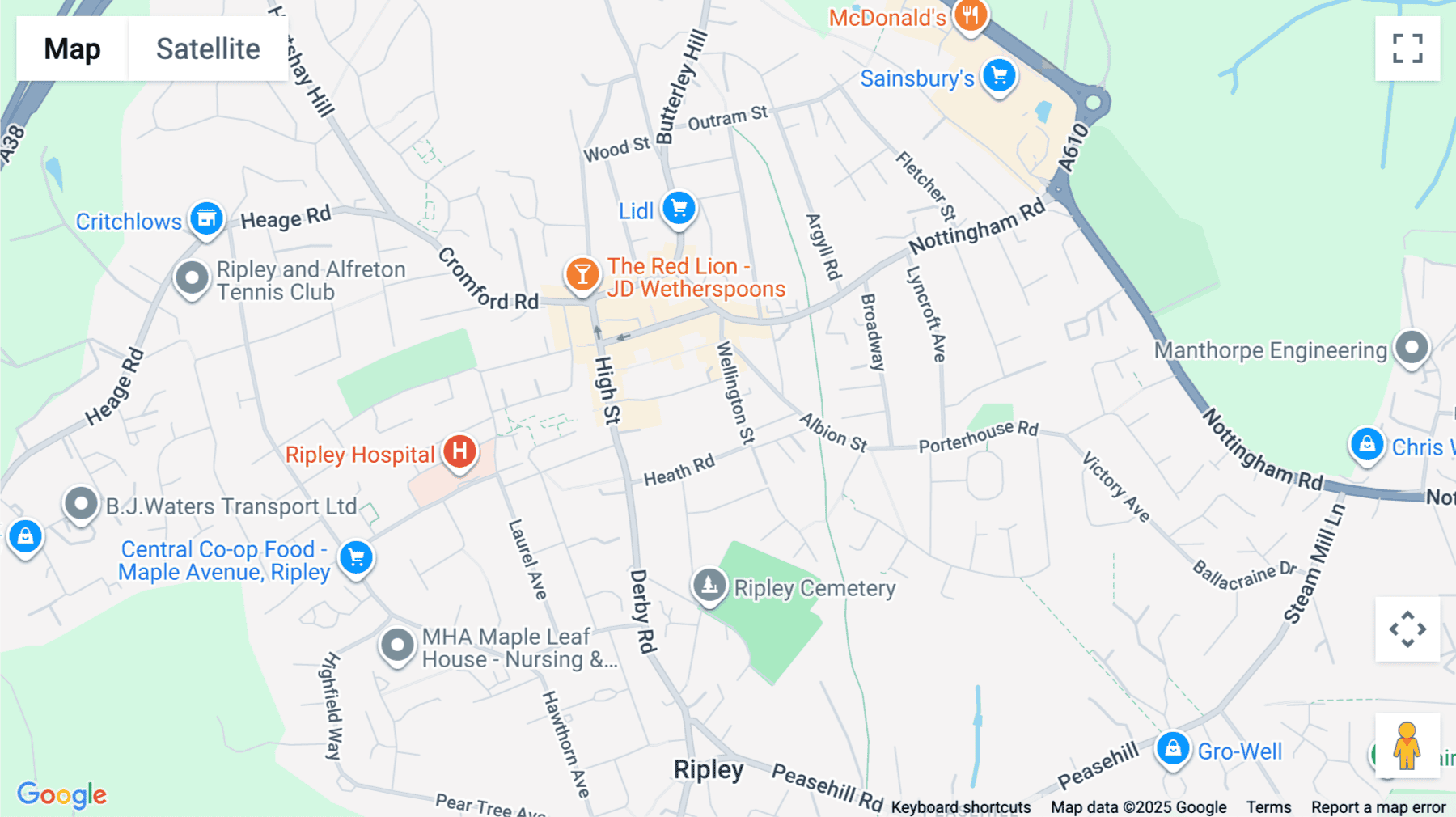 Click for interative map of Unit 3a Unicorn Business Park, Ripley (Derbyshire)