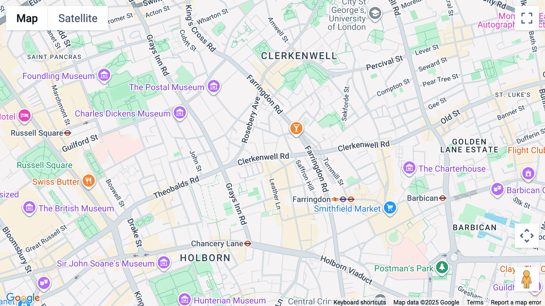 Click for interative map of 1 Back Hill, Unit 3, Albion Buildings, London