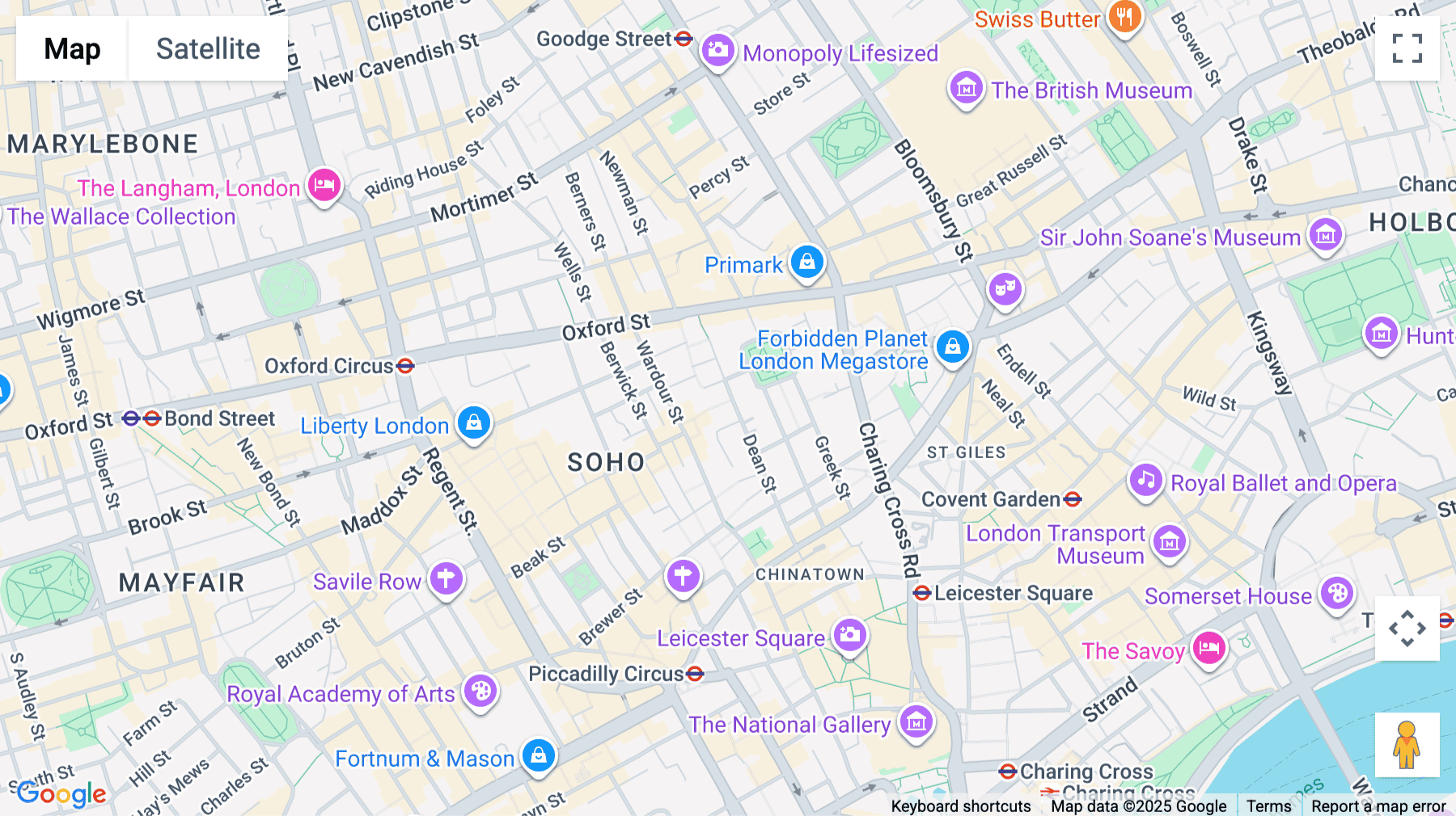 Click for interative map of 17 St Anne's Court, Soho, London