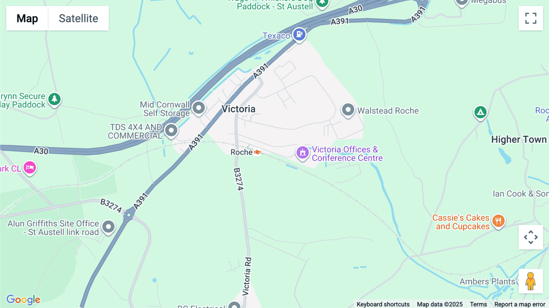 Click for interative map of Station Approach, Victoria, Roche, St Austell