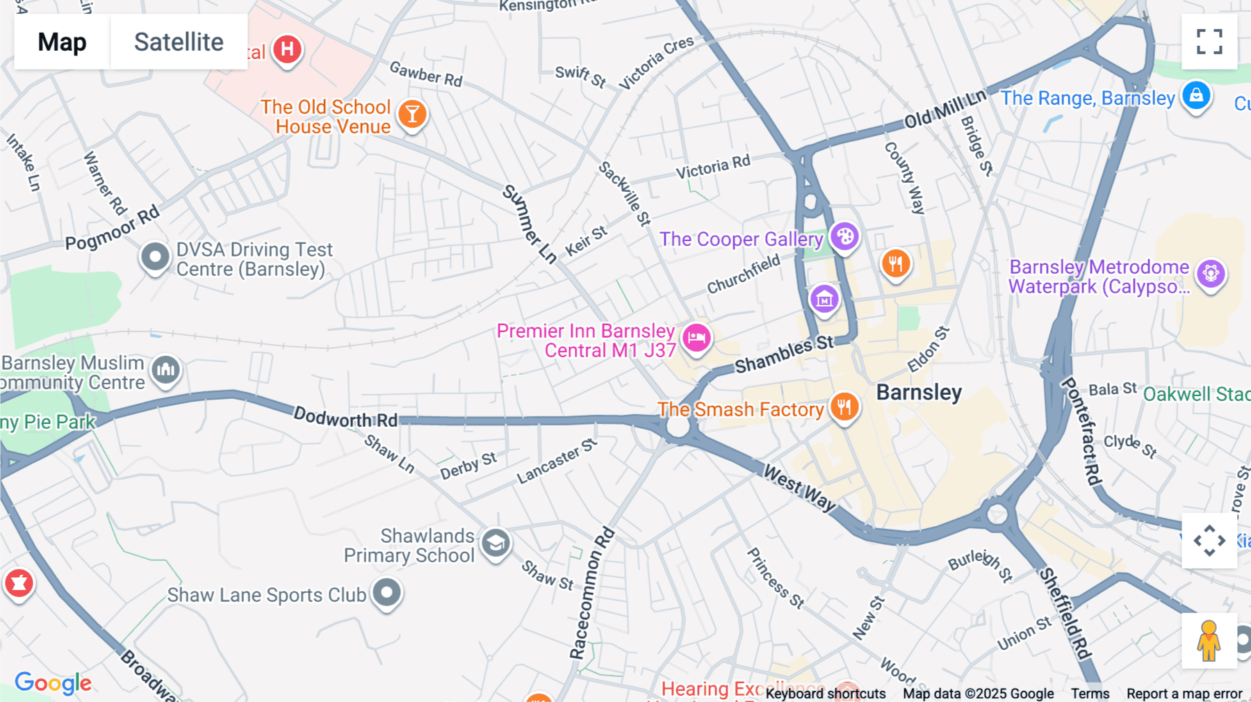 Click for interative map of Summer Lane, Barnsley