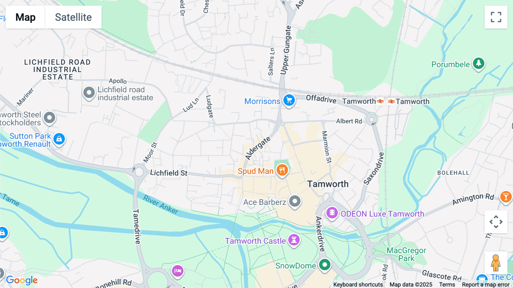 Click for interative map of 11 Aldergate, Tamworth