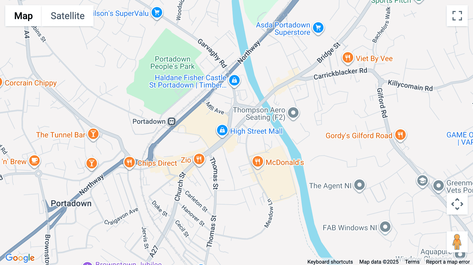 Click for interative map of 22b, High Street, Portadown