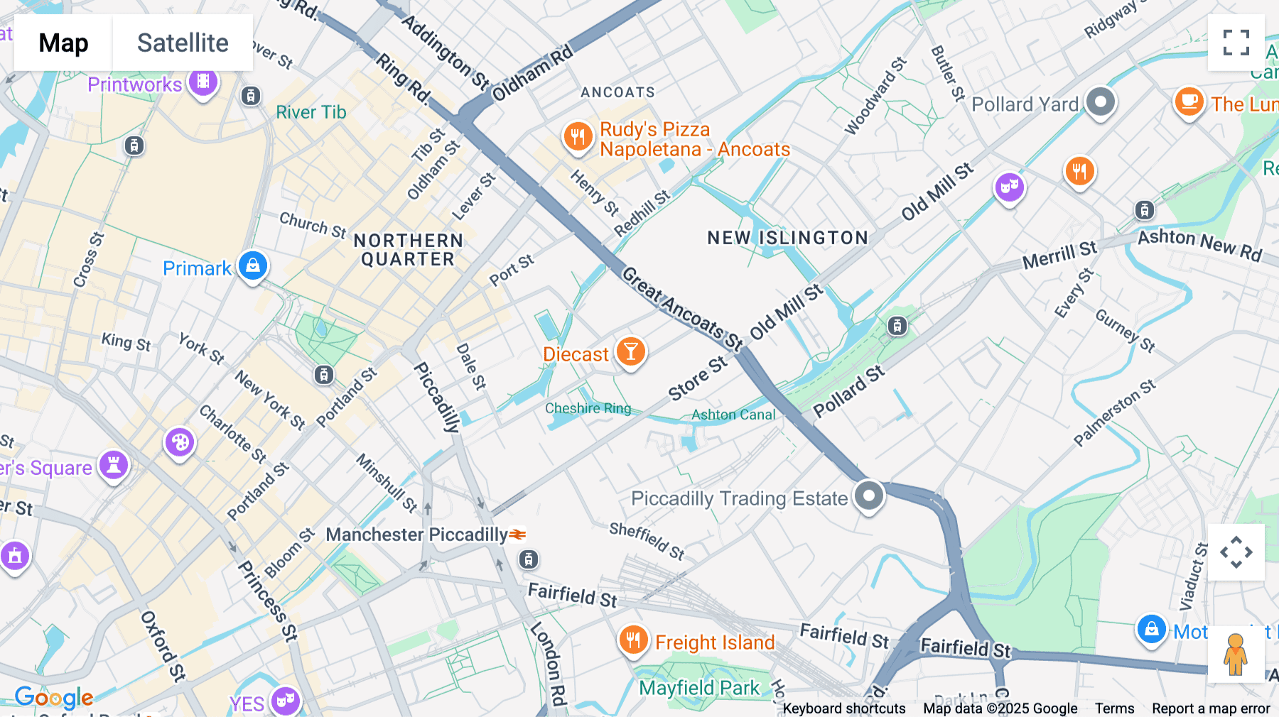 Click for interative map of 51-53, Ducie Street, Manchester