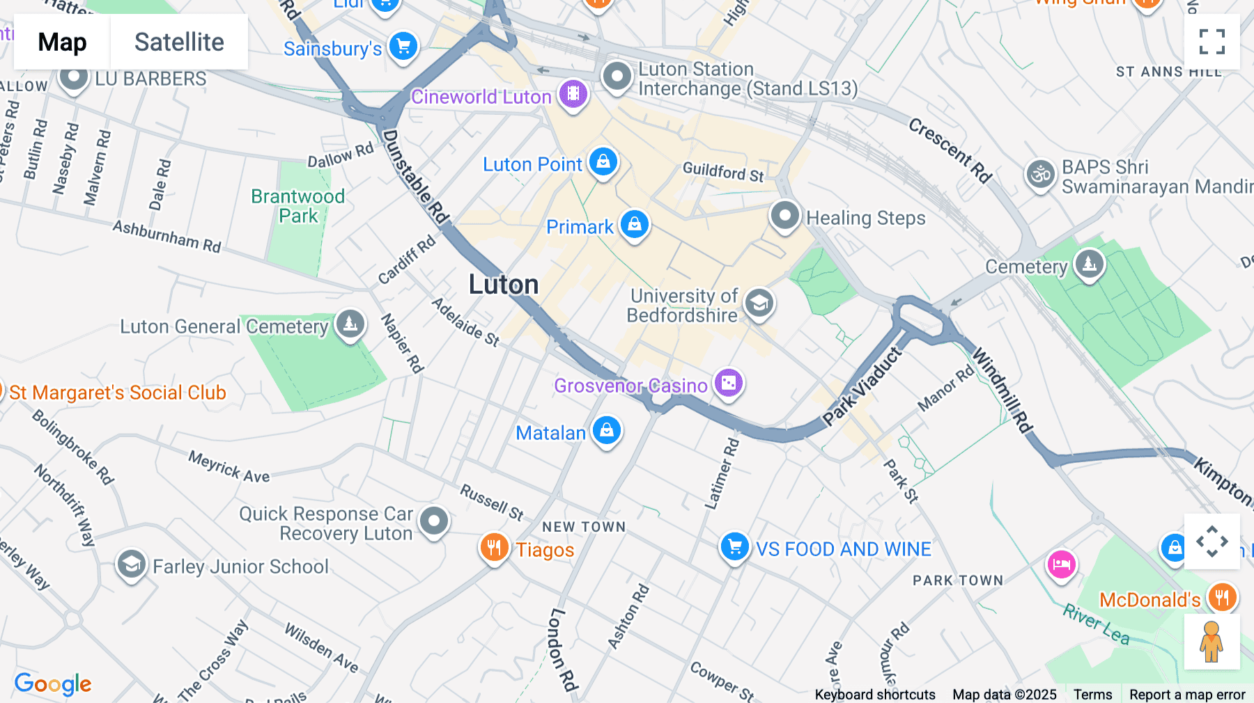 Click for interative map of 28-34, Chapel Street, Luton