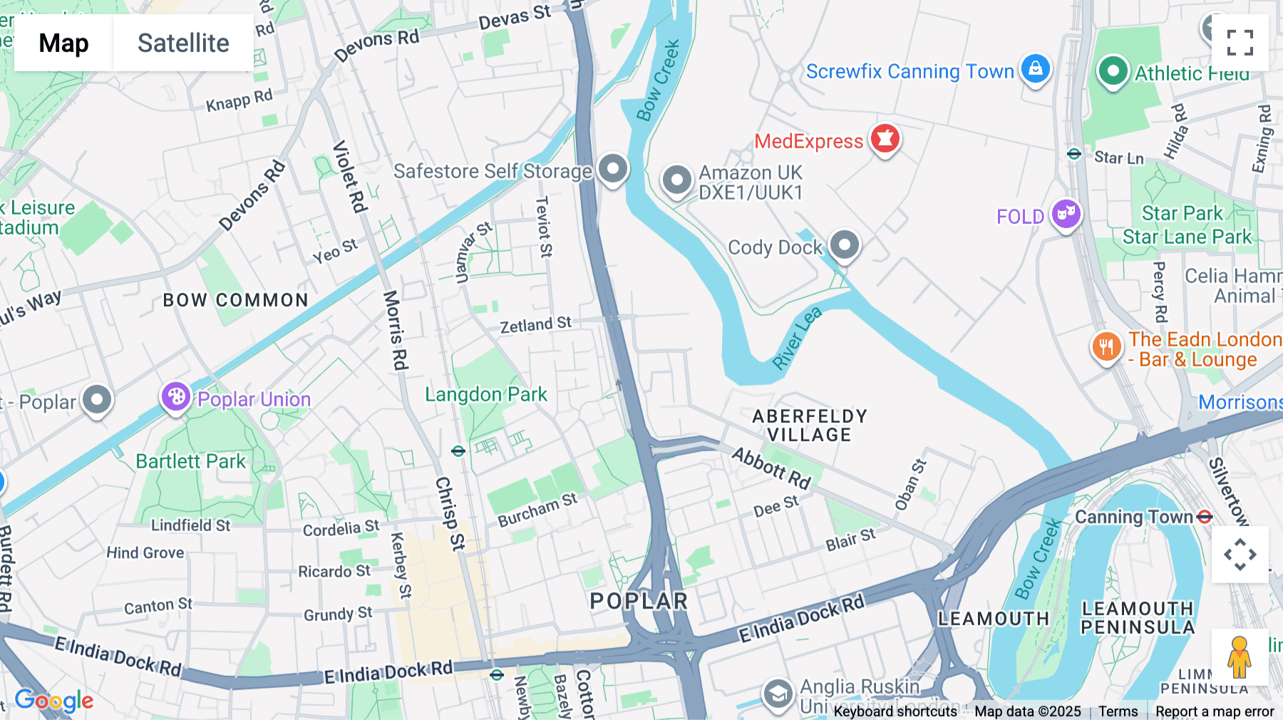 Click for interative map of 384 Abbott Rd, Aberfeldy Village, London