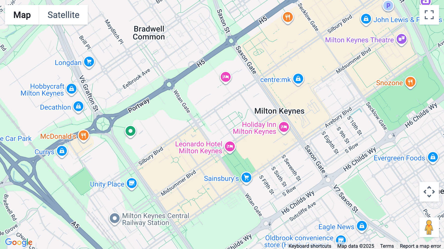 Click for interative map of 214, Upper Fifth Street, Milton Keynes