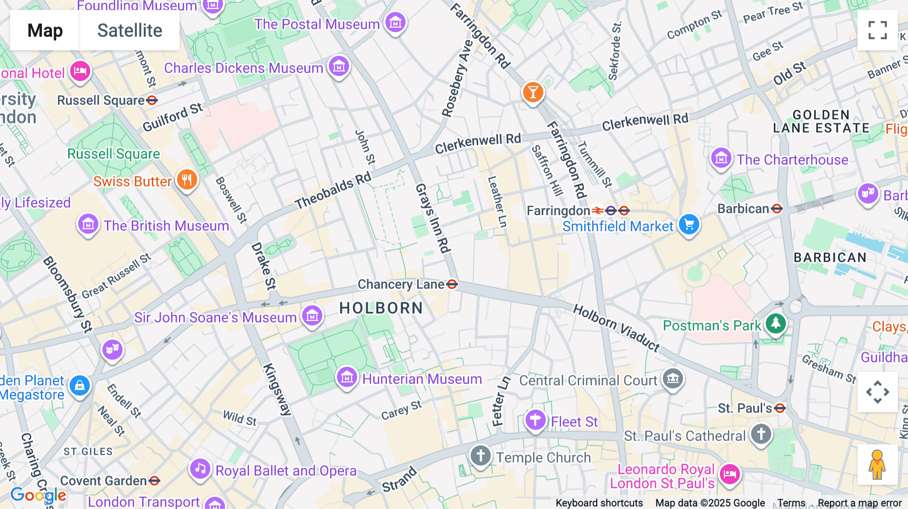 Click for interative map of 14, Grays Inn Road, London