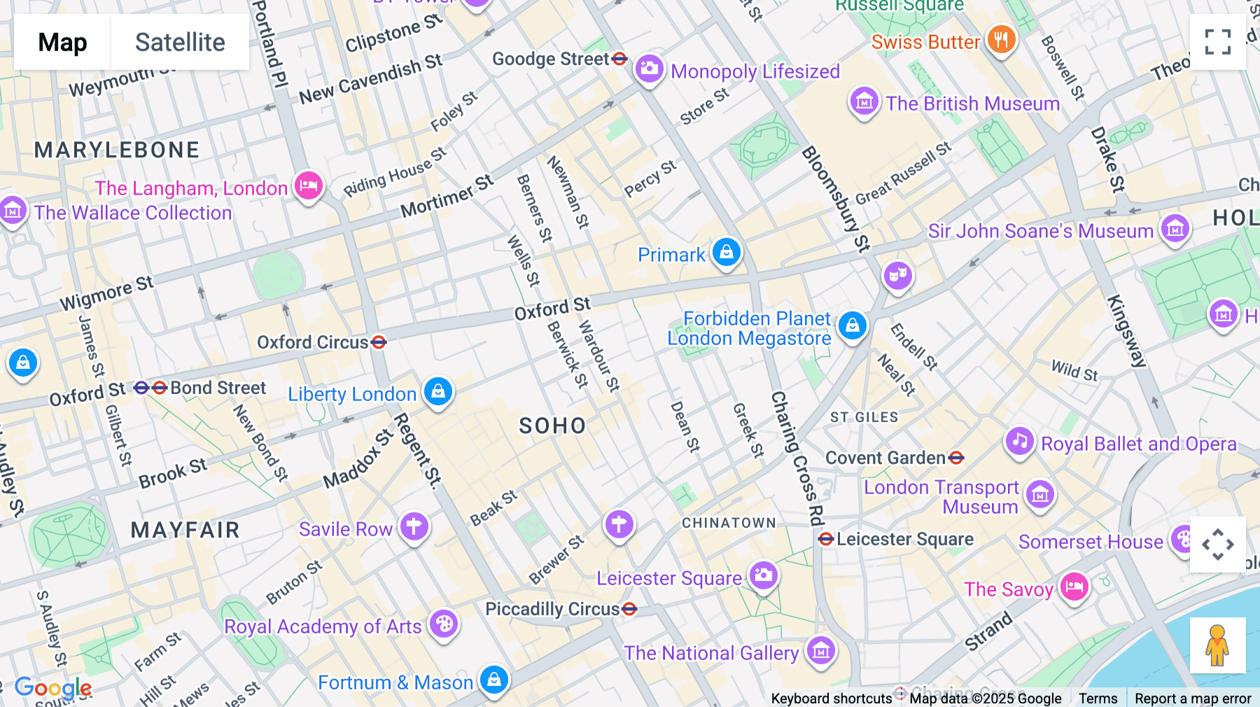 Click for interative map of Sheraton Street, London