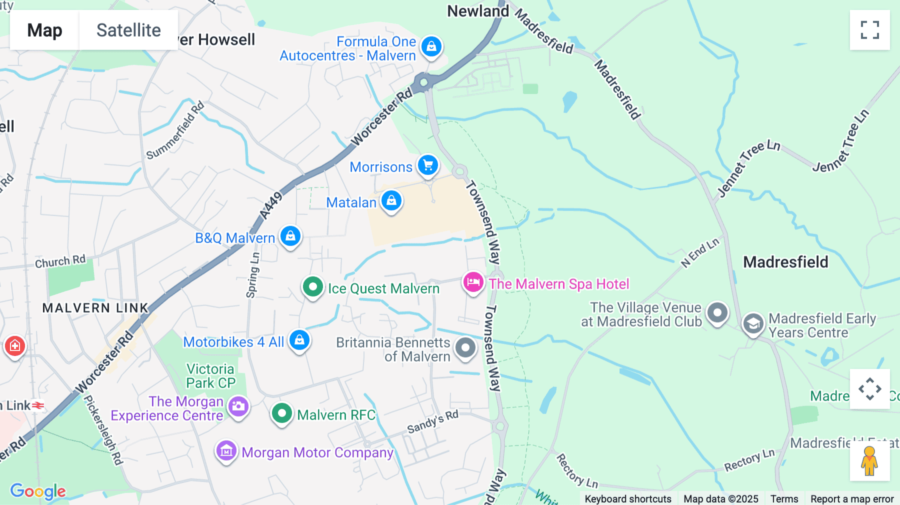 Click for interative map of Chequers Close, Engima Park, Malvern