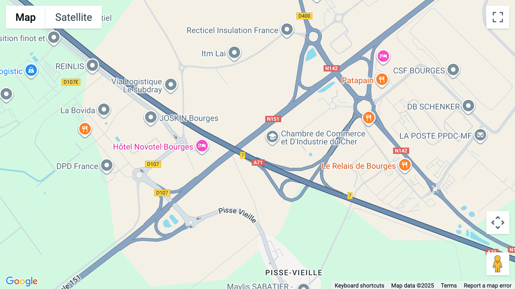 Click for interative map of 14 Allée Charles Pathé, Bourges