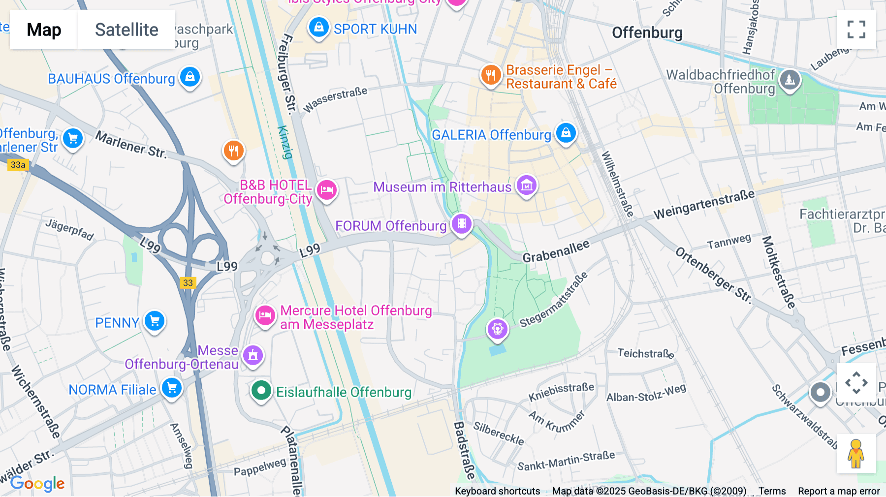Click for interative map of Hauptstraße 115, Offenburg