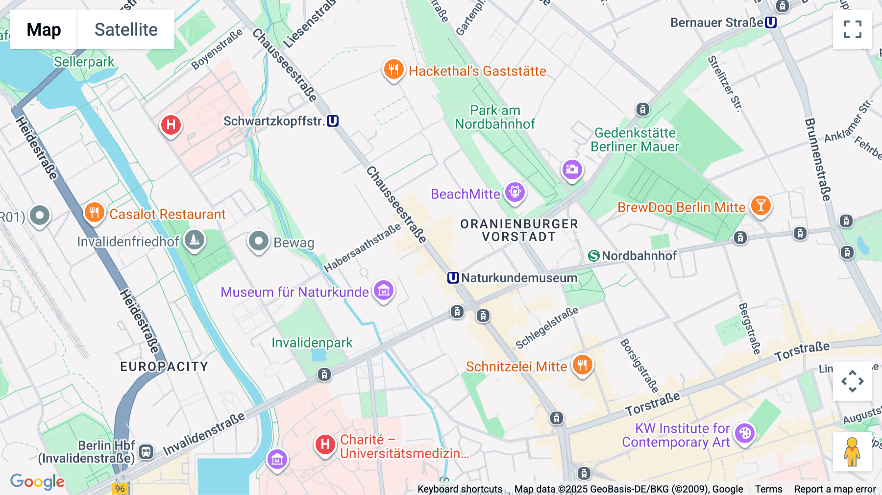 Click for interative map of Chausseestraße 29, Berlin