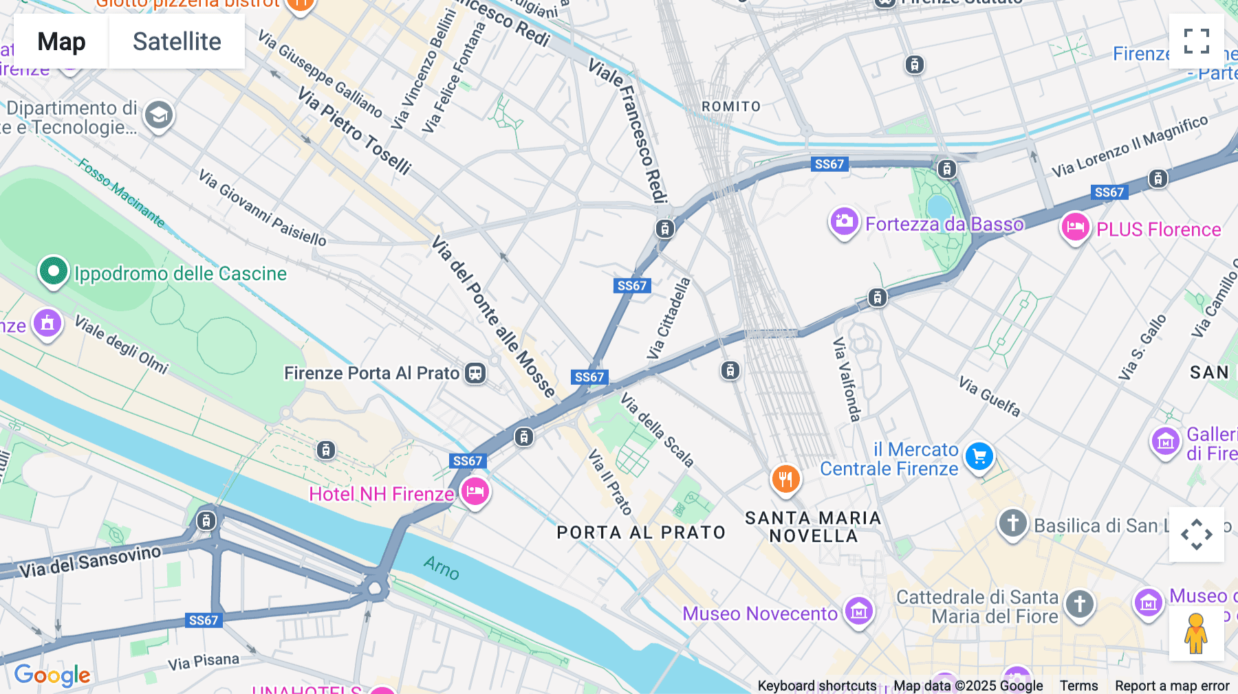 Click for interative map of 10, Viale Belfiore, Florence (Firenze)