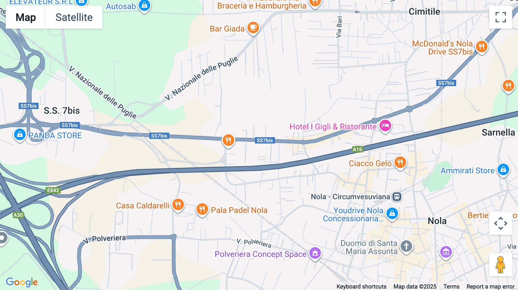 Click for interative map of Via Variante 7 bis. n.50, Nola