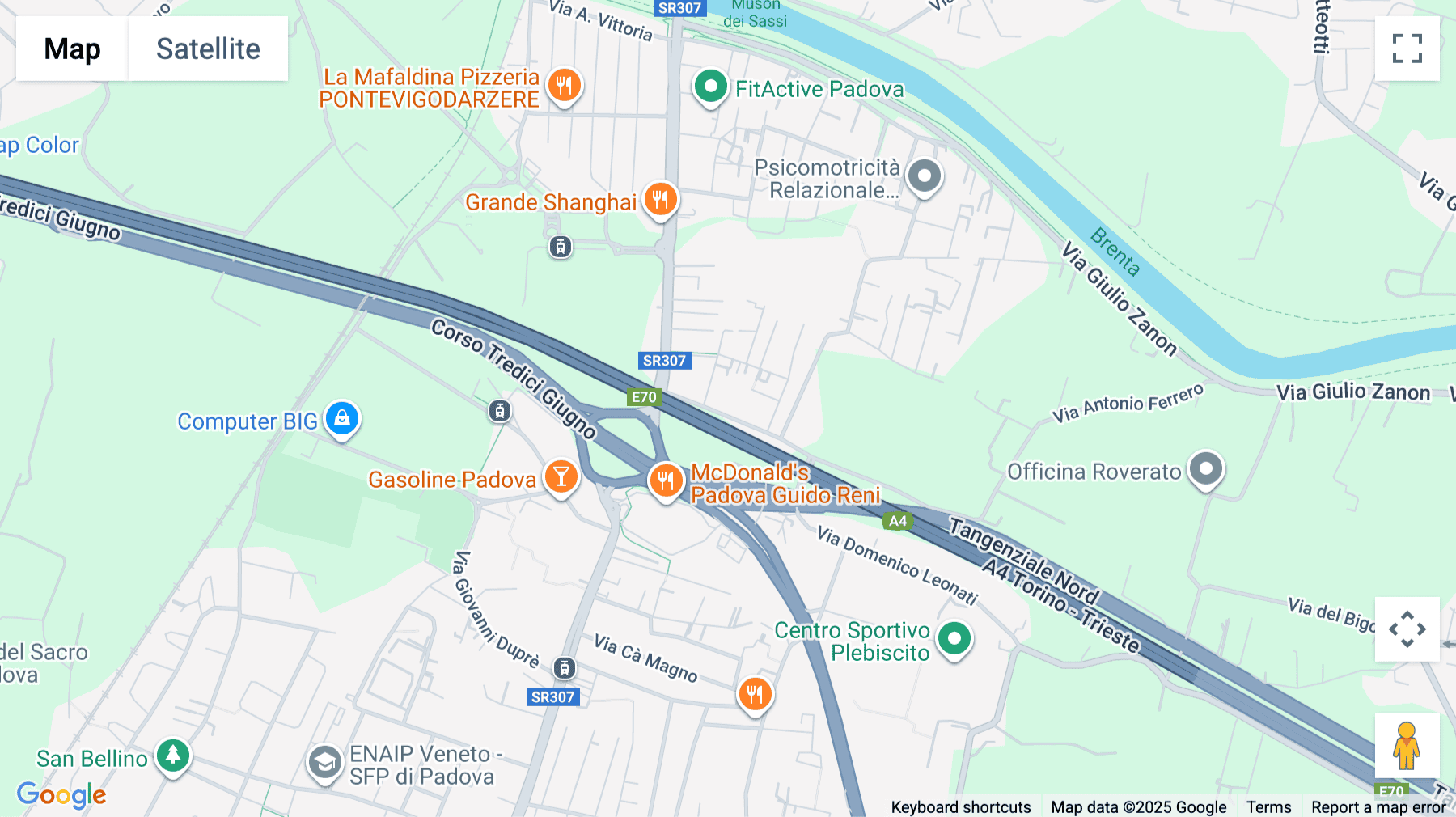 Click for interative map of Via Ferrero 11, Padova