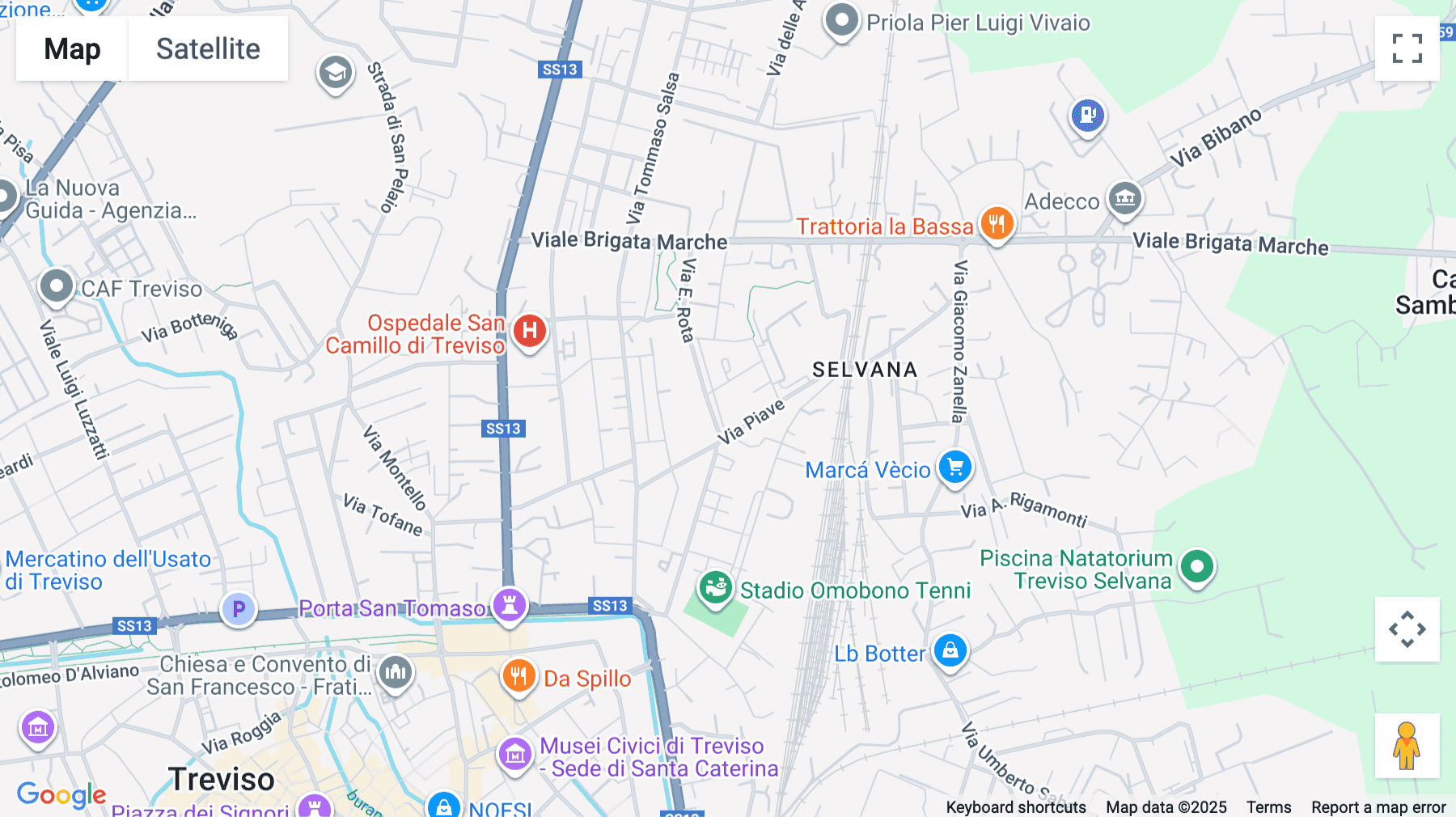 Click for interative map of Via Piave Angolo Via Enrico Rota, Treviso