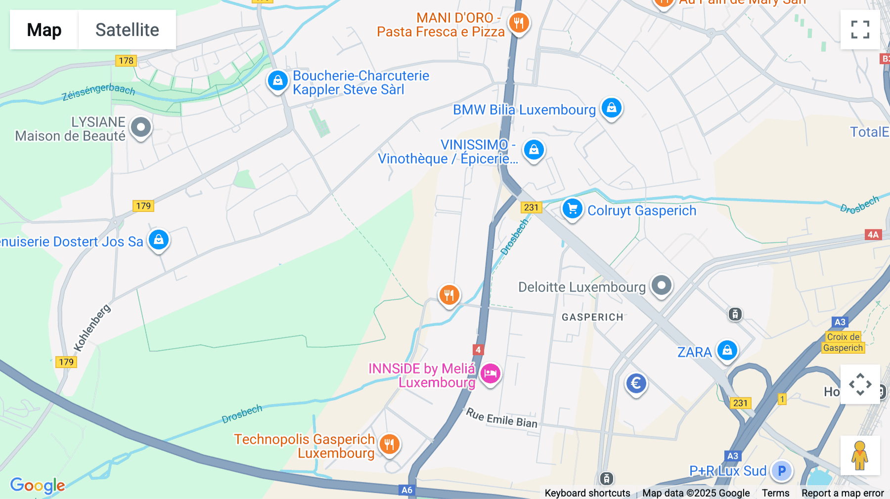 Click for interative map of Rue Eugène Ruppert 11, Luxembourg City