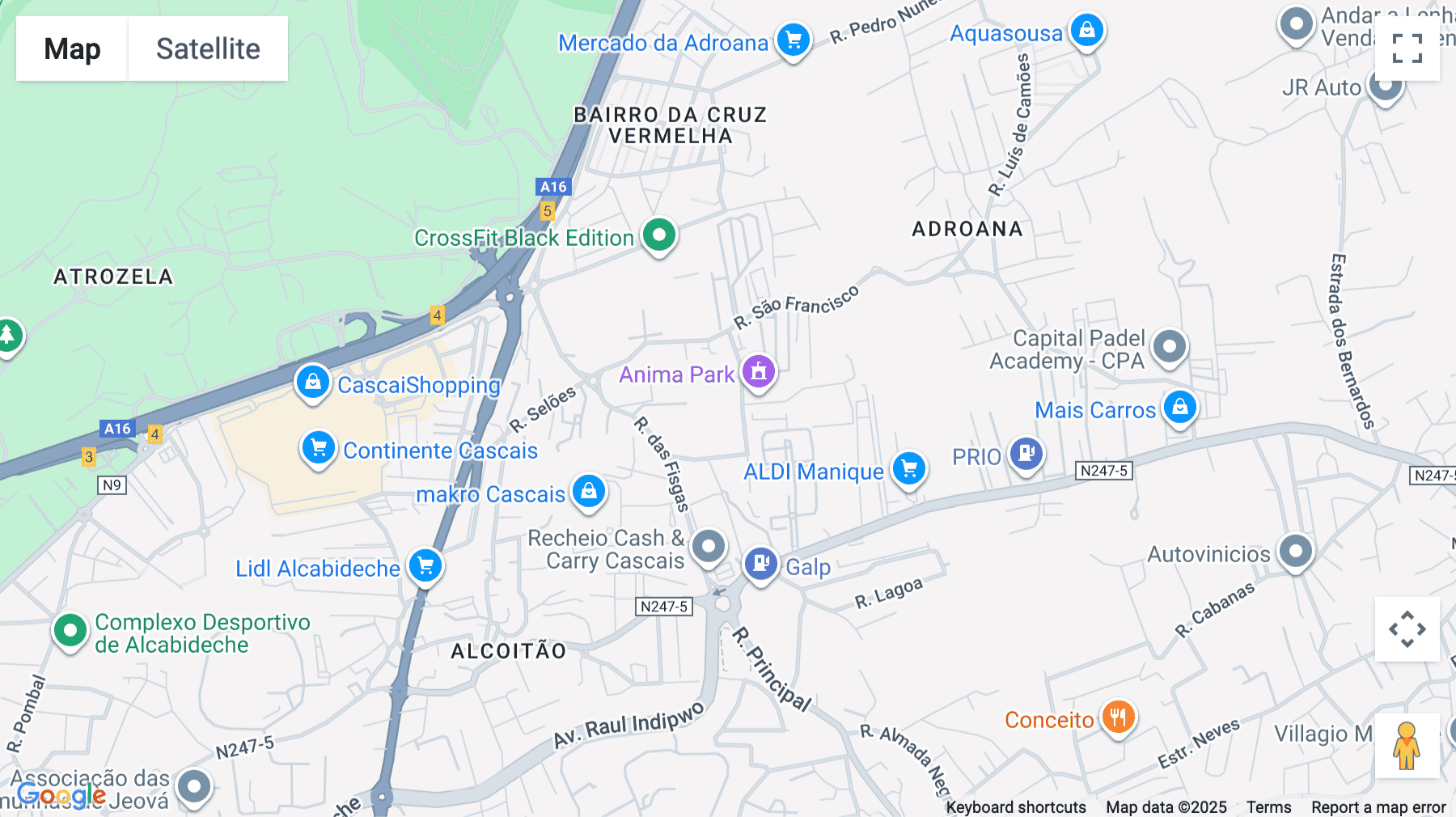 Click for interative map of Lotes 4A, 4B y 6, Rua Hermenegildo Pulquério, Alcabideche, Cascais