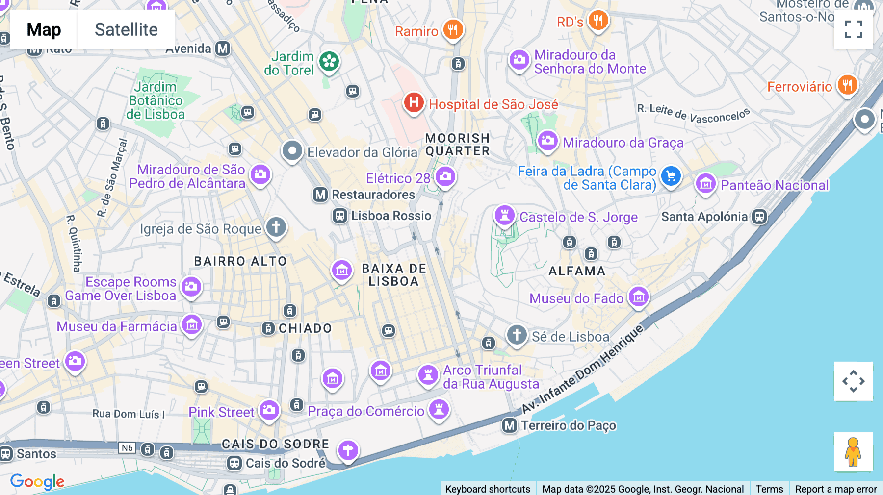 Click for interative map of 2B, Beco do Rosendo, Lisbon