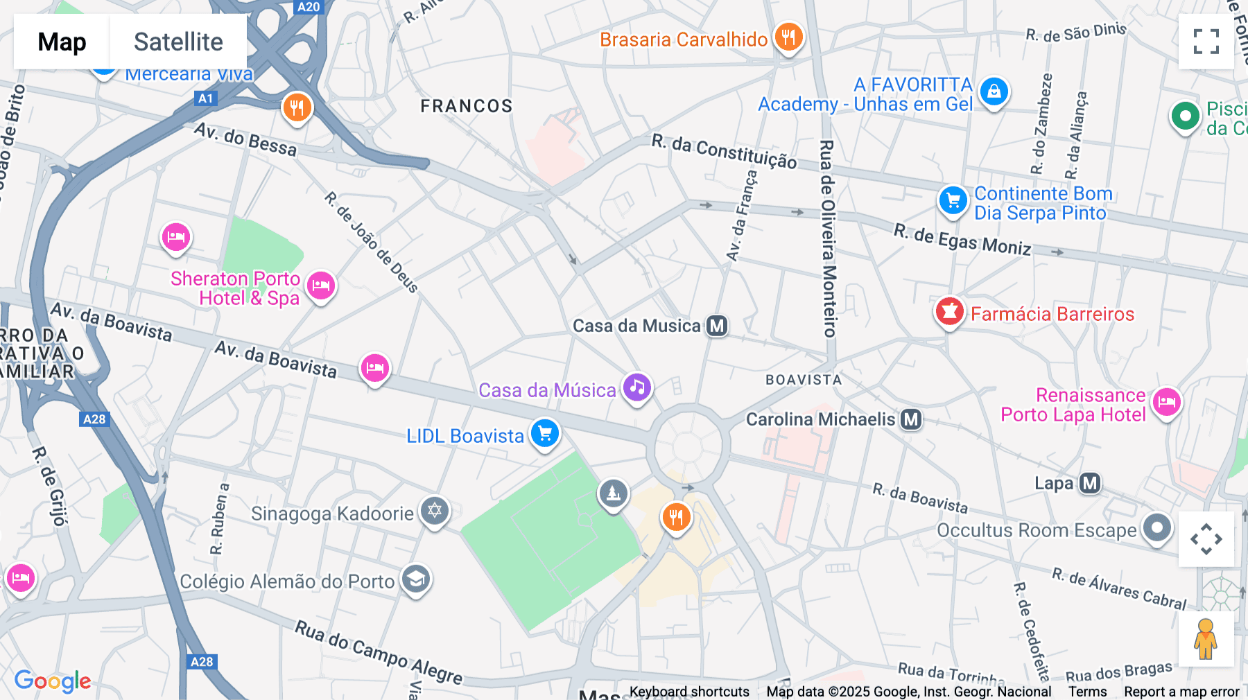 Click for interative map of 185, Rua de 5 de Outubro, Porto